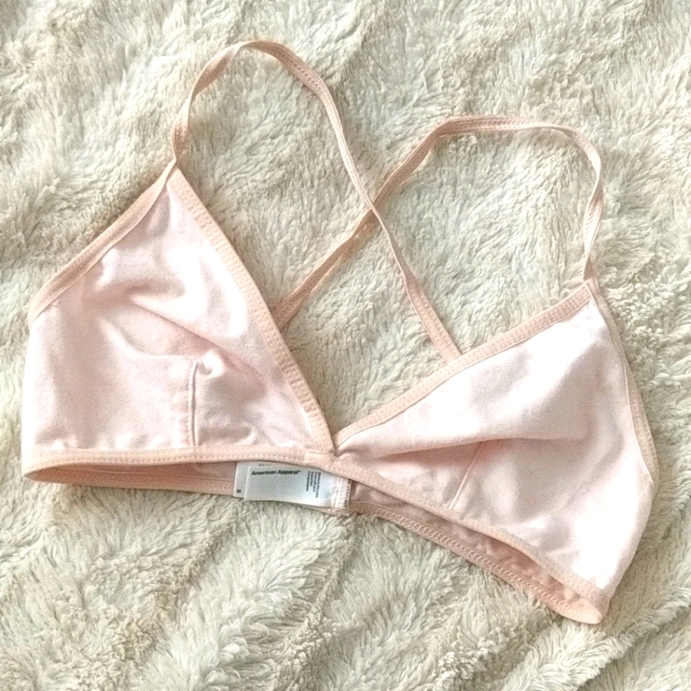 American Apparel cross-back cotton bra